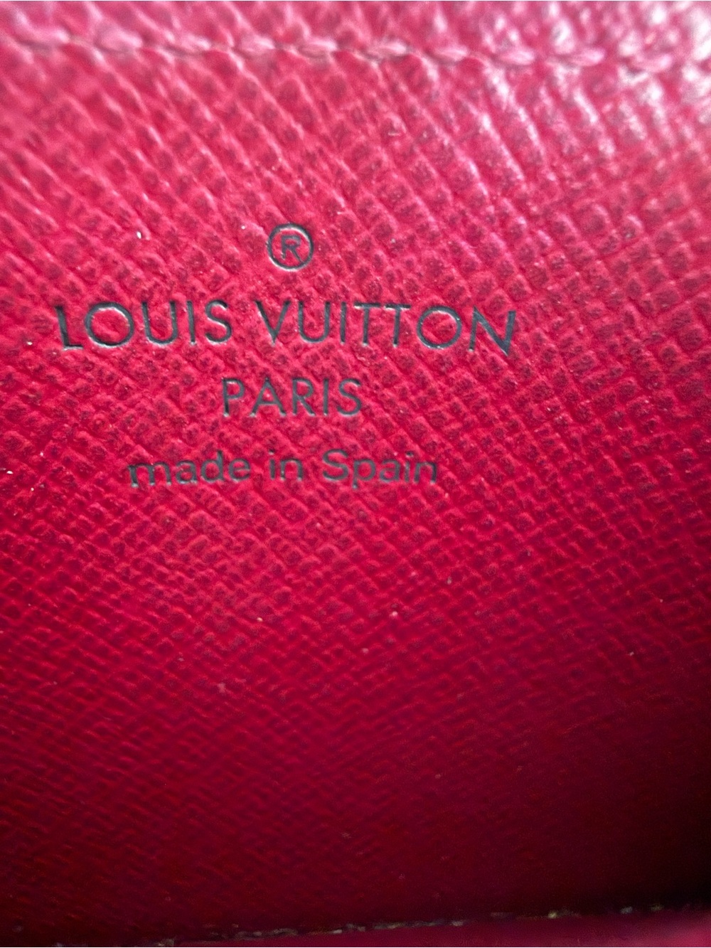 Louis Vuitton Brown Monogram Card Holder with Burgundy Trim - Picture 4 of 11